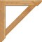 Ekena Millwork Traditional Slat Rough Sawn Bracket w/ Offset Brace, Western Red Cedar, 6"W x 32"D x 32"H BKT0604X32X32TRA06RWR - alternate 3